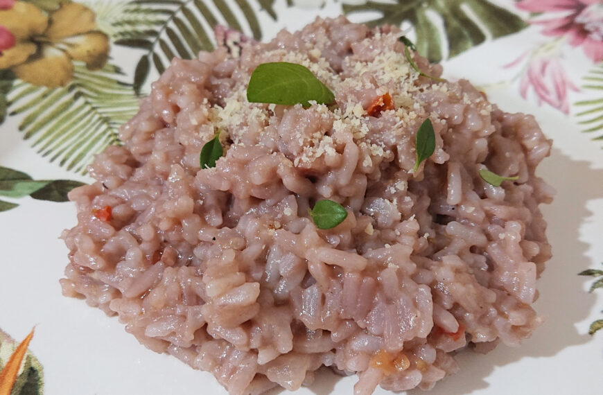 Risotinho de Tomate Cereja e Vinho Tinto ⭐